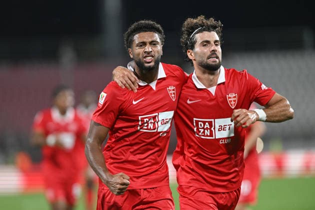 GUSTAVO VARELA, PATRICK CUTRONE, Monza, 2026-27 Coppa Italia Italian Cup, Monza-Avellino 3-0, azione, action, esultanza, jubel, joy, celebration COPPA ITALIA 2026-27 MONZA-AVELLINO 3-0