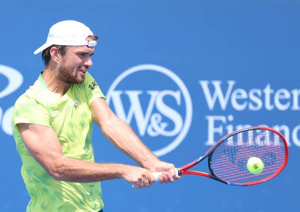 August 14, 2026, Mason, Ohio, USA: TOMAS MACHAC of Czech Republic during the match against P. Carreno-Busta of Spain in the first round of tennis tournament ATP, Tennis Herren 1000 Cincinnati Open in Mason, USA. Machac lost 2:6, 2:6. Mason USA - ZUMAc278 20260814_zsp_c278_024 Copyright: xMarcinxCholewinskix