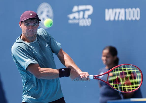 August 14, 2026, Mason, Ohio, USA: KAMIL MAJCHRZAK of Poland during the match against C. O Connell of Australia in the first round of tennis tournament ATP, Tennis Herren 1000 Cincinnati Open in Mason, USA. Majchrzak lost 4:6, 6:7 Mason USA - ZUMAc278 20260814_zsp_c278_027 Copyright: xMarcinxCholewinskix
