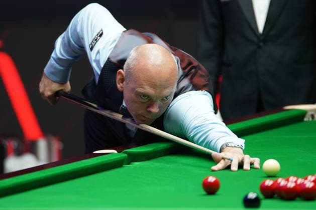 TAIYUAN, CHINA - AUGUST 14: Stuart Bingham of England plays a shot in the Quarterfinal match against Zhang Anda of China on day 7 of the 2026 World Snooker Tour China Open at Taiyuan Binhe Sports Center on August 14, 2026 in Taiyuan, Shanxi Province of China.  Copyright: xTaixChengzhex 111660012652