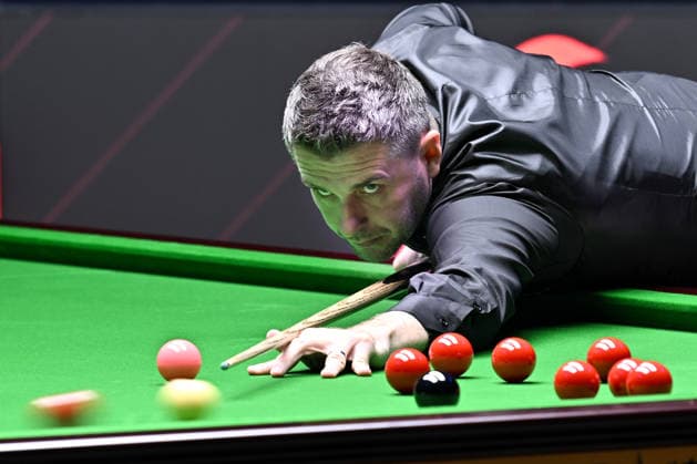 TAIYUAN, CHINA - AUGUST 14: Mark Selby of England plays a shot in the Quarterfinal match against Neil Robertson of Australia on day 7 of the 2026 World Snooker Tour China Open at Taiyuan Binhe Sports Center on August 14, 2026 in Taiyuan, Shanxi Province of China.  Copyright: xChinaxNewsxServicex 111660038376