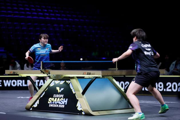 MALMO, SWEDEN - AUGUST 14: Satsuki Odo of Japan competes in the Women s Singles Round of 16 match against Wang Yidi of China on Day 5 of Europe Smash Sweden 2026 at Malmo Arena on August 14, 2026 in Malmo, Sweden.  Copyright: xVCGx 111659976907