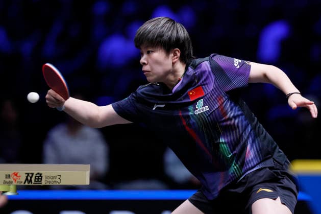 MALMO, SWEDEN - AUGUST 14: Wang Yidi of China competes in the Women s Singles Round of 16 match against Satsuki Odo of Japan on Day 5 of Europe Smash Sweden 2026 at Malmo Arena on August 14, 2026 in Malmo, Sweden.  Copyright: xVCGx 111659976932