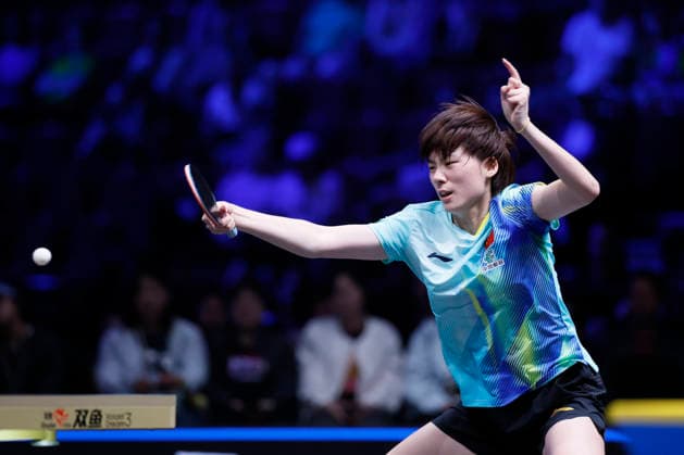 MALMO, SWEDEN - AUGUST 14: Chen Yi of China competes in the Women s Singles Round of 16 match against Annett Kaufmann of Germany on Day 5 of Europe Smash Sweden 2026 at Malmo Arena on August 14, 2026 in Malmo, Sweden.  Copyright: xVCGx 111660071528