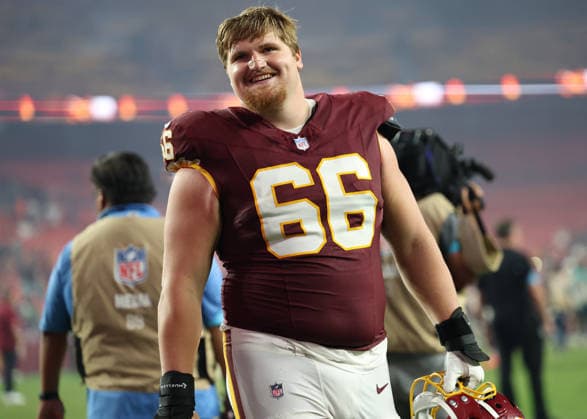 August 14, 2026, Landover, Maryland, USA: Washington Commanders center Matt Gulbin (66) during the NFL, American Football Herren, USA preseason game between the Washington Commanders and Miami Dolphins at Northwest Stadium on Friday, August 14, 2026; Landover, Maryland, USA. Landover USA - ZUMAs325 20260814_zsp_s325_155 Copyright: xJessxStilesx