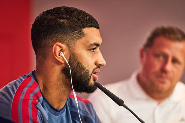 Fußball 1. Bundesliga Vorstellung von Ismael Saibari beim FC Bayern München am 14.08.2026 auf dem Trainingsgelände an der Säbener Straße in München Ismael Saibari ( München ) Photo by FC Bayern via REVIERFOTO Vorstellung von Ismael Saibari beim FC Bayern München *** Soccer, Bundesliga 1: Ismael Saibari s introduction at FC Bayern Munich on August 14, 2026, at the training facility on Säbener Straße in Munich. Ismael Saibari, Munich. Photo by FC Bayern via REVIERFOTO. Ismael Saibari s introduction at FC Bayern Munich
