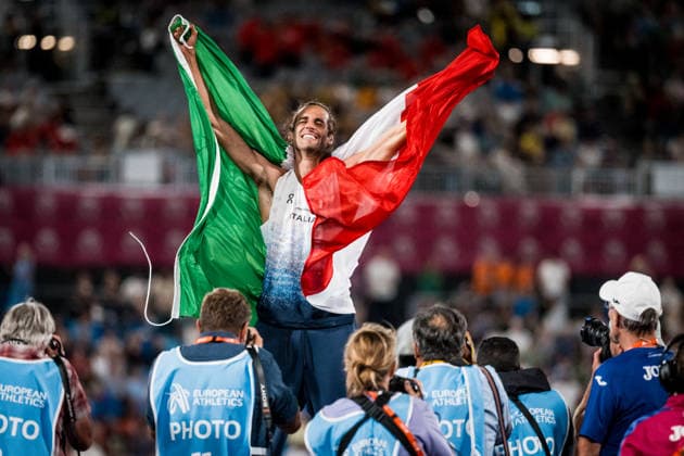 European Athletics Championships in Birmingham, United Kingdom, August 14, 2026. Men s high jump - final, Gianmarco Tamberi from Italy. (CTKxPhoto JaroslavxSvoboda) CTKPhotoP2026081408297  CTKPhotoP2026081408297