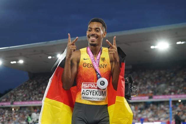 Birmingham , Leichtathletik, Athletics, Track and Field, EAA, Leichtathletik EM Birmingham 2026 European Championships birmingham 2026 , 10.08-17.08.2026, Alexander Stadium Birmingham, Grossbritannien , 400m Hürden Männer, 400m Hurdle Men Finale , Emil Agyekum Deutschland, Germany GER Copyright Gladys Chai von der Laage *** Birmingham, Track and Field, Athletics, EAA, 2026 European Athletics Championships in Birmingham, August 10–17, 2026, Alexander Stadium, Birmingham, Great Britain, Men’s 400m Hurdles, Men’s 400m Hurdles Final, Emil Agyekum, Germany (GER), Copyright Gladys Chai von der Laage