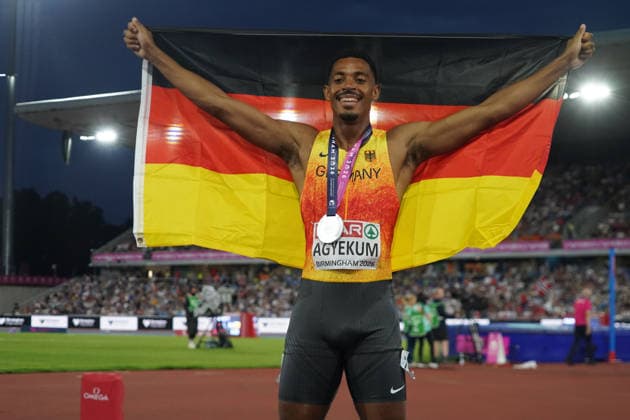 Birmingham , Leichtathletik, Athletics, Track and Field, EAA, Leichtathletik EM Birmingham 2026 European Championships birmingham 2026 , 10.08-17.08.2026, Alexander Stadium Birmingham, Grossbritannien , 400m Hürden Männer, 400m Hurdle Men Finale , Emil Agyekum Deutschland, Germany GER Copyright Gladys Chai von der Laage *** Birmingham, Track and Field, Athletics, EAA, 2026 European Athletics Championships in Birmingham, August 10–17, 2026, Alexander Stadium, Birmingham, Great Britain, Men’s 400m Hurdles, Men’s 400m Hurdles Final, Emil Agyekum, Germany (GER), Copyright Gladys Chai von der Laage