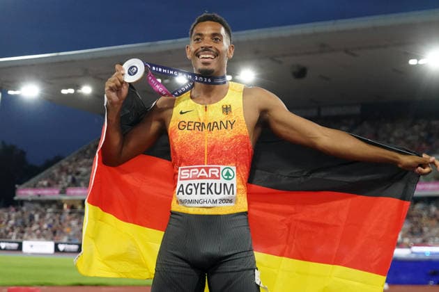 Birmingham , Leichtathletik, Athletics, Track and Field, EAA, Leichtathletik EM Birmingham 2026 European Championships birmingham 2026 , 10.08-17.08.2026, Alexander Stadium Birmingham, Grossbritannien , 400m Hürden Männer, 400m Hurdle Men Finale , Emil Agyekum Deutschland, Germany GER Copyright Gladys Chai von der Laage *** Birmingham, Track and Field, Athletics, EAA, 2026 European Athletics Championships in Birmingham, August 10–17, 2026, Alexander Stadium, Birmingham, Great Britain, Men’s 400m Hurdles, Men’s 400m Hurdles Final, Emil Agyekum, Germany (GER), Copyright Gladys Chai von der Laage