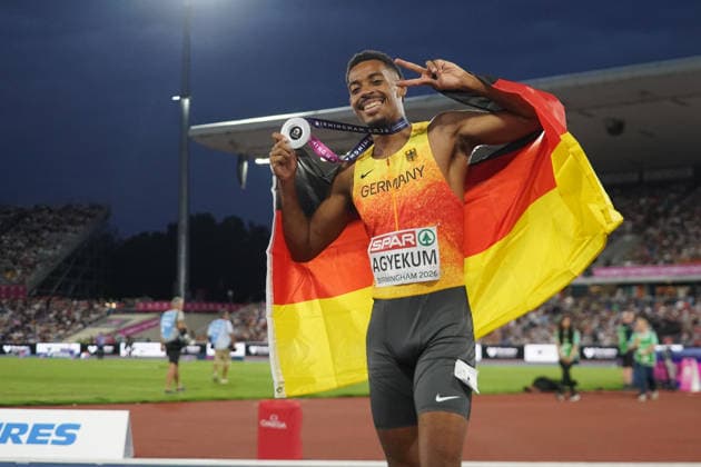 Birmingham , Leichtathletik, Athletics, Track and Field, EAA, Leichtathletik EM Birmingham 2026 European Championships birmingham 2026 , 10.08-17.08.2026, Alexander Stadium Birmingham, Grossbritannien , 400m Hürden Männer, 400m Hurdle Men Finale , Emil Agyekum Deutschland, Germany GER Copyright Gladys Chai von der Laage *** Birmingham, Track and Field, Athletics, EAA, 2026 European Athletics Championships in Birmingham, August 10–17, 2026, Alexander Stadium, Birmingham, Great Britain, Men’s 400m Hurdles, Men’s 400m Hurdles Final, Emil Agyekum, Germany (GER) Copyright Gladys Chai von der Laage