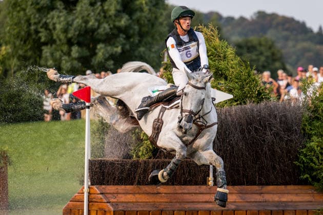 260815 Ian Cassells of Ireland with horse Millridge Atlantis compete in the Eventing Cross-Country during day 5 of the 2026 FEI World Championships on August 15, 2026 in Aachen. Photo: Emma Wallskog BILDBYRAN kod EW EW0685 ridsport equestrian rid-vm 2026 2026 fei world championships bbeng ridsport-vm fälttävlan eventing terrängritt terräng *** August 15, 2026: Ian Cassells of Ireland, riding Millridge Atlantis, competes in the Eventing Cross Country on Day 5 of the 2026 FEI World Championships on August 15, 2026 in Aachen. Photo by Emma Wallskog. BILDBYRAN code EW EW0685 equestrian sports 2026 World Championships 2026 FEI World Championships BBENG equestrian sports World Championships eventing cross-country  Copyright: EMMAxWALLSKOG BB260815EW007
