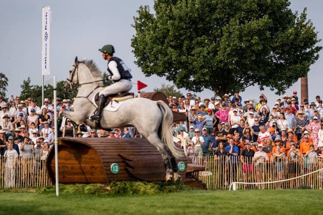 260815 Spectators behind Ian Cassells of Ireland with horse Millridge Atlantis compete in the Eventing Cross-Country during day 5 of the 2026 FEI World Championships on August 15, 2026 in Aachen. Photo: Emma Wallskog BILDBYRAN kod EW EW0685 ridsport equestrian rid-vm 2026 2026 fei world championships bbeng ridsport-vm fälttävlan eventing terrängritt terräng publik *** August 15, 2026: Spectators behind Ian Cassells of Ireland, riding Millridge Atlantis, compete in the Eventing Cross Country on Day 5 of the 2026 FEI World Championships on August 15, 2026 in Aachen. Photo by Emma Wallskog. BILDBYRAN code EW EW0685 equestrian sports riding 2026 World Championships 2026 FEI World Championships BBENG equestrian sports World Championships eventing cross-country riding cross-country course spectators  Copyright: EMMAxWALLSKOG BB260815EW008