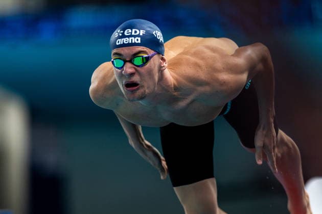 SWIMMING - EAC 2026 PARIS,FRANCE,15.AUG.26 - SWIMMING - European Aquatics Championships Paris 2026, 50m freestyle, men. Image shows Viktor Kopf (AUT).  GEPAxpictures xPhilippxBrem