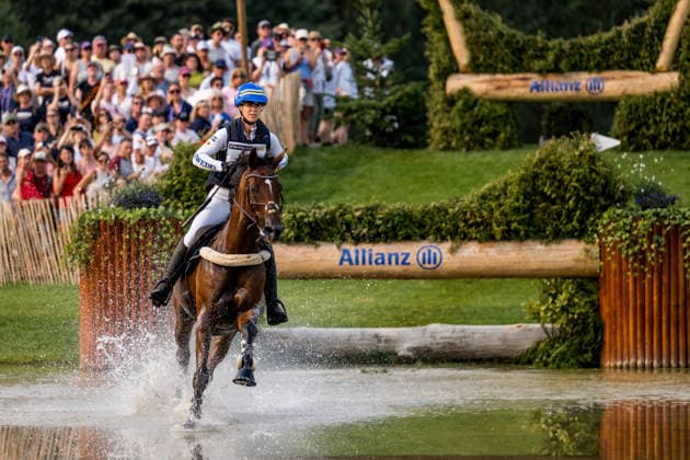 260815 Sofia Sjöborg of Sweden with horse Bryjamolga van het Marienshof compete in the Eventing Cross-Country during day 5 of the 2026 FEI World Championships on August 15, 2026 in Aachen. Photo: Emma Wallskog BILDBYRAN kod EW EW0685 ridsport equestrian rid-vm 2026 2026 fei world championships bbeng ridsport-vm fälttävlan eventing terrängritt terräng sweden sverige *** August 15, 2026: Sofia Sjöborg of Sweden, riding Bryjamolga van het Marienshof, competes in the Eventing Cross Country on Day 5 of the 2026 FEI World Championships in Aachen. 2026 in Aachen. Photo by Emma Wallskog. BILDBYRAN code EW EW0685 equestrian sports riding 2026 World Championships 2026 FEI World Championships bbeng equestrian sports World Championships eventing cross-country Sweden  Copyright: EMMAxWALLSKOG BB260815EW014