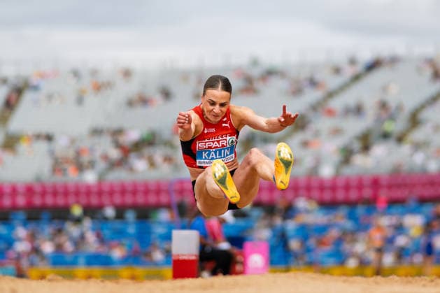 BIRMINGHAM, UNITED KINGDOM - AUGUST 15: Annik Kälin of Switzerland competes in the Women s Heptathlon Long Jump during the European Athletics Championships at Alexander Stadium on August 15, 2026 in Birmingham, United Kingdom. England United Kingdom Copyright: xBEAUTIFULxSPORTS TobiasxLacknerx