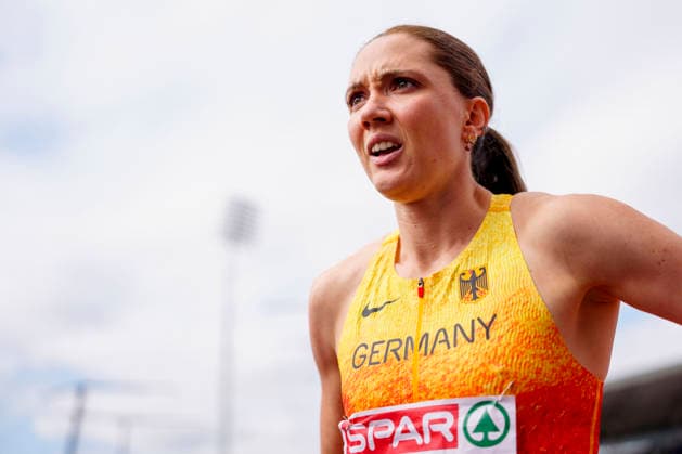 BIRMINGHAM, GREAT BRITAIN - AUGUST 15, 2026 : Sophie WEIßENBERG (GER Germany) competing in the long jump in the heptathlon during the European Athletics Championships at Alexander Stadium on August 15, 2026 in Birmingham, Great Britain. Great Britain Copyright: xLeahxKohringx
