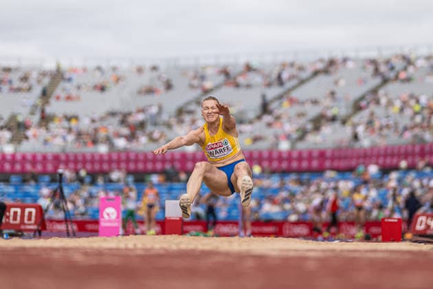 260815 Erika Wärff of Sweden competes in women™s long jump during day 6 of the 2026 European Athletics Championships on August 15, 2026 in Birmingham. Photo: Mathias Bergeld BILDBYRAN kod MB MT1071 friidrott athletics friidrett friidrotts-em em friidretts-em 2026 european athletics championships day 6 bbeng sverige long jump lengde längdhopp *** August 15, 2026: Erika Wärff of Sweden competes in the women’s long jump on day 6 of the 2026 European Athletics Championships on August 15, 2026 in Birmingham. Photo by Mathias Bergeld, BILDBYRAN, code MB MT1071. track and field, athletics, friidrett, friidrotts EM, 2026 European Athletics Championships, Day 6, BBENG, Sweden, long jump, lengde, längdhopp  Copyright: MATHIASxBERGELD BB260815MB015