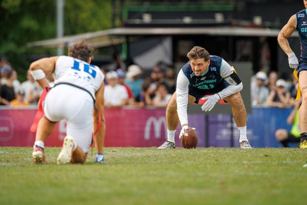 Quarter-final Italy (ITA) vs. Germany (GER), Day 3 Men at IFAF Flag Football Championships Düsseldorf 2026, 15.08.2026 Duesseldorf, Germany - Aug. 15, 2026: +gerr21m+ during the Quarter-final match between Italy (ITA) vs. Germany (GER) on the third day of the Men IFAF Flag Football World Championships at the Bezirkssportanlage Duesseldorf Garath *** Quarterfinal: Italy (ITA) vs. Germany (GER), Day 3, Men s Division at the IFAF Flag Football Championships in Düsseldorf 2026, August 15, 2026, Düsseldorf, Germany; gerr21m during the quarterfinal match between Italy (ITA) and Germany (GER) on the third day of the Men’s IFAF Flag Football World Championships at the Bezirkssportanlage Düsseldorf Garath Copyright: xBEAUTIFULxSPORTS B.Hoffmannx