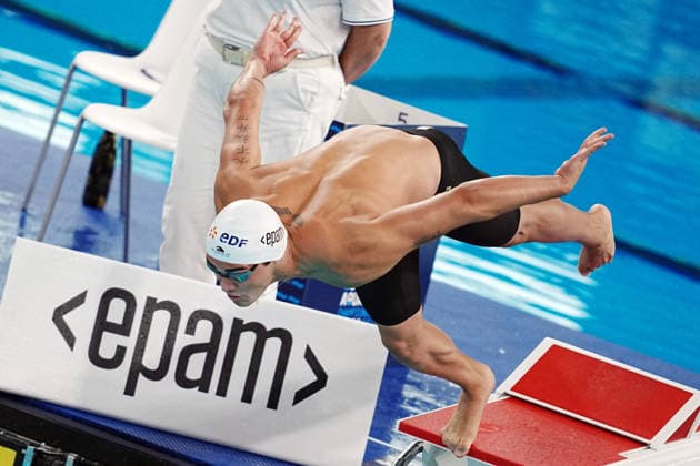 Diogo Ribeiro from Portugal at the Swimming European Aquatics Championships Paris 2026, Paris, August 15, 2026 .  Copyright: xGianxMattiaxD Alberto LaPressex