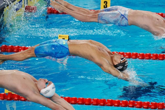 Thomas Ceccon from Italy at the Swimming European Aquatics Championships Paris 2026, Paris, August 15, 2026 .  Copyright: xGianxMattiaxD Alberto LaPressex