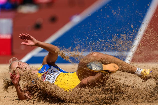 260815 Maja Askag of Sweden competes women™s long jump during day 6 of the 2026 European Athletics Championships on August 15, 2026 in Birmingham. Photo: Mathias Bergeld BILDBYRAN kod MB MT1071 friidrott athletics friidrett friidrotts-em em friidretts-em 2026 european athletics championships day 6 bbeng sverige long jump lengde längdhopp *** August 15, 2026: Maja Askag of Sweden competes in the women’s long jump on Day 6 of the 2026 European Athletics Championships on August 15, 2026 in Birmingham. Photo by Mathias Bergeld, BILDBYRAN, code MB MT1071. track and field, athletics, friidrett, friidrotts EM, 2026 European Athletics Championships, Day 6, BBENG, Sweden, long jump, lengde, längdhopp  Copyright: MATHIASxBERGELD BB260815MB035