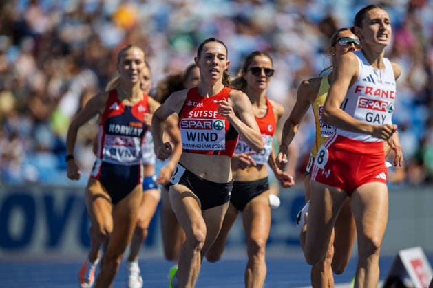 BIRMINGHAM, UNITED KINGDOM - AUGUST 15: Joceline Wind of Switzerland competes in the Women s 1500m during the European Athletics Championships at Alexander Stadium on August 15, 2026 in Birmingham, United Kingdom. England United Kingdom Copyright: xBEAUTIFULxSPORTS TobiasxLacknerx