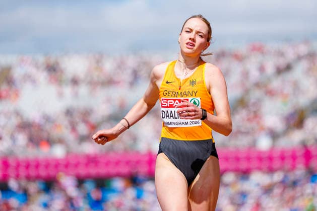 BIRMINGHAM, GREAT BRITAIN - AUGUST 15, 2026 : Mikaelle ASSANI (GER Germany) competing in the long jump qualification during the European Athletics Championships at Alexander Stadium on August 15, 2026 in Birmingham, Great Britain. Great Britain Copyright: xLeahxKohringx