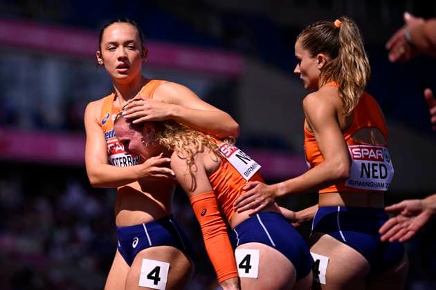 European Athletics Championships Birmingham 2026 - day 6 BIRMINGHAM, ENGLAND - AUGUST 15 : Van Den Berg Isabel (NED) in action during the 4x100m on day 6 of the Birmingham 2026 European Athletics Championships on August 15, 2026 in Birmingham, England, 15 08 2026 Birmingham ENGLAND  Copyright: xTomasxSiskx