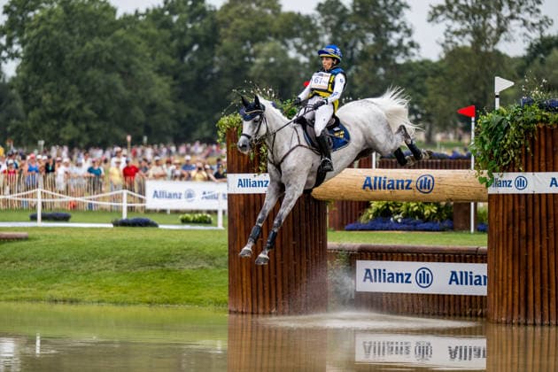 260815 Louise Romeike of Sweden with horse Caspian compete in the Eventing Cross-Country during day 5 of the 2026 FEI World Championships on August 15, 2026 in Aachen. Photo: Emma Wallskog BILDBYRAN kod EW EW0685 ridsport equestrian rid-vm 2026 2026 fei world championships bbeng ridsport-vm fälttävlan eventing terrängritt terräng sverige *** August 15, 2026: Louise Romeike of Sweden, riding Caspian, competes in the Eventing Cross Country on Day 5 of the 2026 FEI World Championships on August 15, 2026 in Aachen. Photo by Emma Wallskog. BILDBYRAN code EW EW0685 equestrian sports riding 2026 World Championships 2026 FEI World Championships BBENG equestrian sports World Championships eventing cross-country ride Sweden  Copyright: EMMAxWALLSKOG BB260815EW056
