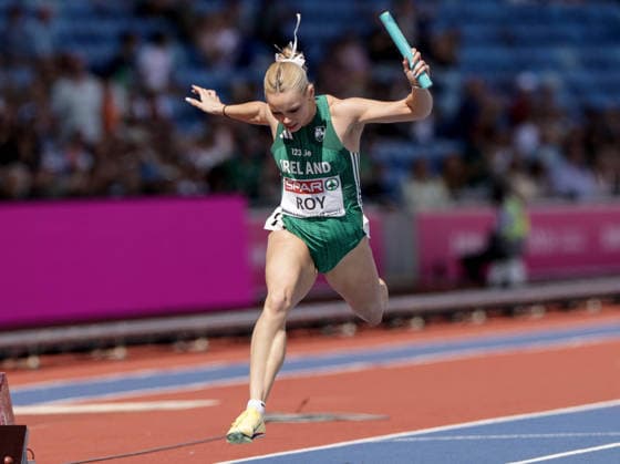 2026 European Athletics Championships, Alexander Stadium, Birmingham, England 15 8 2026 Women™s 4x100m Relay Ireland™s Lauren Roy comes home to finish fourth Lauren Roy comes home to finish fourth 15 8 2026  Copyright: xx 0S9A6603