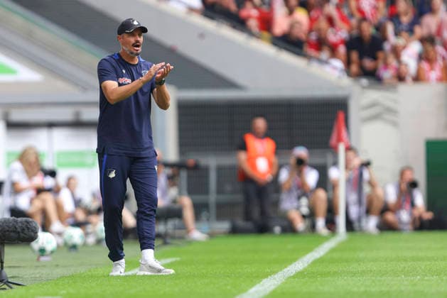 Stefan Kleineheismann (TSG Hoffenheim II) gestikuliert, Gestik waehrend des Spiels der 3. Liga zwischen Fortuna Duesseldorf und TSG 1899 Hoffenheim II, Merkur Spiel-Arena am 15. August 2026 in Duesseldorf, Deutschland. (Foto von Oliver Kaelke DeFodi Images) +++ Stefan Kleineheismann (TSG Hoffenheim II) gestures during the 3. Liga match between Fortuna Duesseldorf and TSG 1899 Hoffenheim II at Merkur Spiel-Arena on August 15, 2026 in Dusseldorf, Germany. (Photo by Oliver Kaelke DeFodi Images) DFB DFL REGULATIONS PROHIBIT ANY USE OF PHOTOGRAPHS AS IMAGE SEQUENCES AND OR QUASI-VIDEO. (Photo by Oliver Kaelke DeFodi Images) - *** Stefan Kleineheismann of TSG Hoffenheim II gestures during the 3. Liga match between Fortuna Düsseldorf and TSG 1899 Hoffenheim II at the Merkur Spiel Arena on August 15, 2026, in Düsseldorf, Germany. Photo by Oliver Kaelke, DeFodi Images. Stefan Kleineheismann of TSG Hoffenheim II gestures during the 3. Liga match between Fortuna Düsseldorf and TSG 1899 Hoffenheim II at Merkur Spiel Arena on August 15, 2026 in Düsseldorf, Germany. Photo by Oliver Kaelke, DeFodi Images. DFB and DFL regulations prohibit any use of photographs as image sequences and or quasi-video. Photo by Oliver Kaelke, DeFodi Images.
