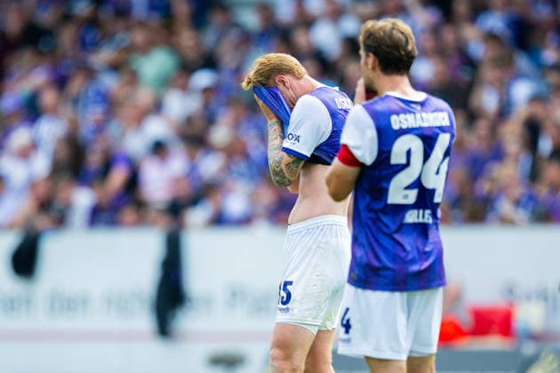 15.08.2026 - Fußball, 2026 2027, 2. Bundesliga, 2. Spieltag, VfL Osnabrück - 1. FC Magdeburg: (L-R) Bjarke Jacobsen (Osnabrück), Jannik Müller (Osnabrück) DFL REGULATIONS PROHIBIT ANY USE OF PHOTOGRAPHS AS IMAGE SEQUENCES AND OR QUASI-VIDEO. *** August 15, 2026 Soccer, 2026–2027, 2. Bundesliga, Matchday 2, VfL Osnabrück 1 FC Magdeburg, Referee: Bjarke Jacobsen (Osnabrück), Jannik Müller (Osnabrück). DFL regulations prohibit any use of photographs as image sequences and or quasi-video.