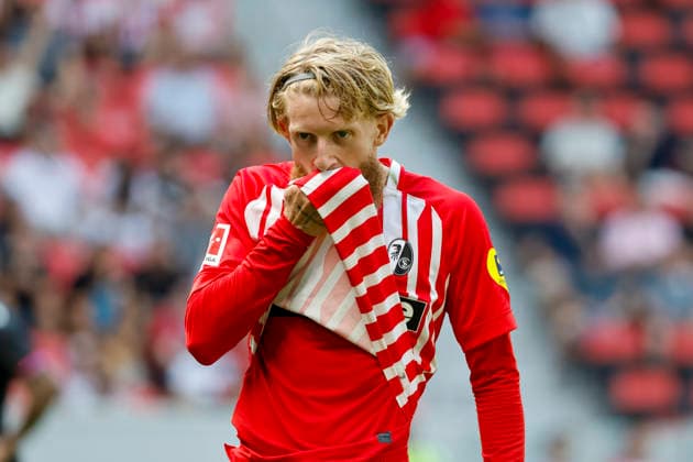 Niklas Beste (SC Freiburg, 19) , Deutschland, Fussball, Testspiel, 2026 2027, SC Freiburg vs. Crystal Palace, 15.08.2026, Freiburg im Breisgau Europa-Park Stadion Deutschland *** Niklas Beste, SC Freiburg, 19, Germany, soccer, friendly match, 2026–2027, SC Freiburg vs. Crystal Palace, August 15, 2026, Freiburg im Breisgau, Europa-Park Stadium, Germany Copyright: xGrantxHubbsx