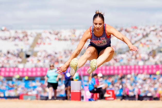 BIRMINGHAM, GREAT BRITAIN - AUGUST 15, 2026 : Molly PALMER (GBR Great Britain) competing in the long jump qualification during the European Athletics Championships at Alexander Stadium on August 15, 2026 in Birmingham, Great Britain. Great Britain Copyright: xLeahxKohringx