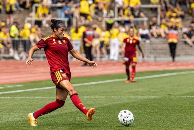 Testspiel: Borussia Dortmund Frauen - AS Roma Frauen; 15.08.2026 Maya Dohm (AS Roma Frauen, 6) Testspiel, BVB-Saisoneröffnung 2026 27: Borussia Dortmund Frauen - AS Roma Frauen; Rote Erde, Dortmund; 15.08.2026 *** Friendly Match: Borussia Dortmund Women vs. AS Roma Women, August 15, 2026; Maya Dohm, AS Roma Women; 6th Friendly Match; BVB 2026 Season Opener; August 27, 2026; Borussia Dortmund Women vs. AS Roma Women at Rote Erde, Dortmund, August 15, 2026 Copyright: xBEAUTIFULxSPORTS Buriakovx