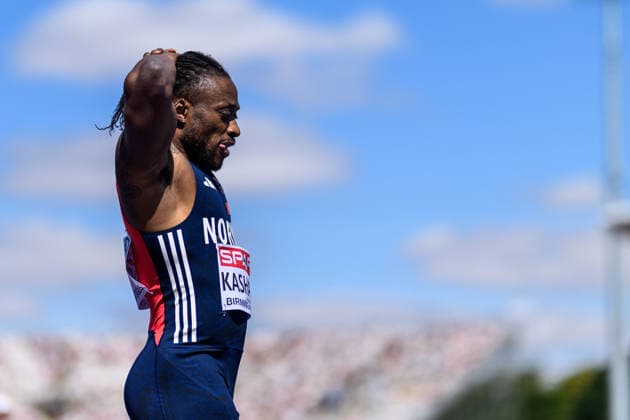 260815 Salum Ageze Kashafali of Norway looks dejected after men s 4x100 meter relay during day 6 of the 2026 European Athletics Championships on August 15, 2026 in Birmingham. Photo: Mathias Bergeld BILDBYRAN kod MB MT1071 friidrott athletics friidrett friidrotts-em em friidretts-em 2026 european athletics championships day 6 bbeng stafett relay depp *** August 15, 2026: Salum Ageze Kashafali of Norway looks dejected after the men’s 4x100-meter relay on Day 6 of the 2026 European Athletics Championships on August 15, 2026 in Birmingham. Photo by Mathias Bergeld, BILDBYRAN, code MB MT1071. track and field, athletics, friidrett, friidrotts EM, 2026 European Athletics Championships, Day 6, BBENG, relay, depp  Copyright: MATHIASxBERGELD BB260815MB085