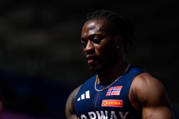 260815 Salum Ageze Kashafali of Norway looks dejected after men s 4x100 meter relay during day 6 of the 2026 European Athletics Championships on August 15, 2026 in Birmingham. Photo: Mathias Bergeld BILDBYRAN kod MB MT1071 friidrott athletics friidrett friidrotts-em em friidretts-em 2026 european athletics championships day 6 bbeng stafett relay depp *** August 15, 2026: Salum Ageze Kashafali of Norway looks dejected after the men’s 4x100-meter relay on Day 6 of the 2026 European Athletics Championships on August 15, 2026 in Birmingham. Photo by Mathias Bergeld, BILDBYRAN, code MB MT1071. track and field, athletics, friidrett, friidrotts EM, 2026 European Athletics Championships, Day 6, BBENG, relay, depp  Copyright: MATHIASxBERGELD BB260815MB087