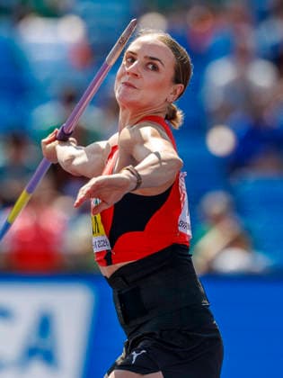 BIRMINGHAM, GREAT BRITAIN - AUGUST 15, 2026: Annik KÄLIN (SUI Switzerland) competing in the javelin throw of the heptathlon during the European Athletics Championships at Alexander Stadium on August 15, 2026 in Birmingham, Great Britain. Great Britain Copyright: xAxelxKohringx