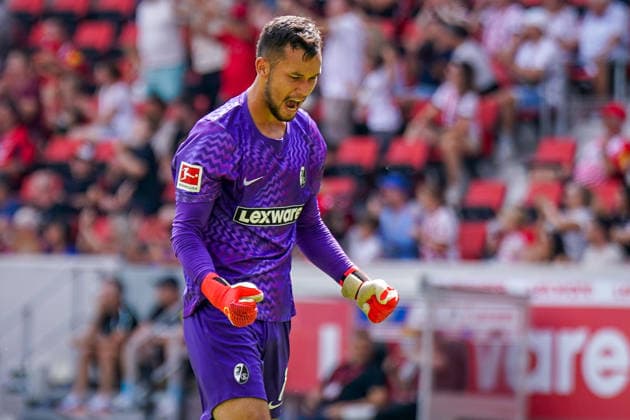 Deutschland: Fußball, Saisoneröffnung, Testspiel, Freundschaftsspiel, 15.08.2026 SC Freiburg vs Crystal Palace FC (England) Europa-Park Stadion (Freiburg im Breisgau): Mio Backhaus (SC Freiburg, 1) Mimik, Gesichtsausdruck, Emotion, Freude, Emotionen, Jubel *** German Soccer, Season Opener, Exhibition Match, Friendly Match, August 15, 2026, SC Freiburg vs. Crystal Palace FC (England), Europa-Park Stadium, Freiburg im Breisgau, Mio Backhaus, SC Freiburg, 1 facial expression, emotion, joy, emotions, celebration Copyright: xJOERANxSTEINSIEKx