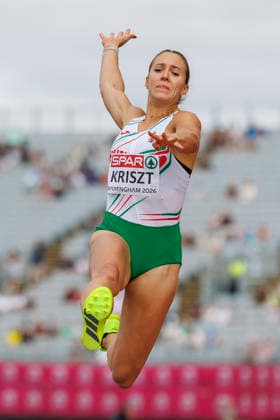 BIRMINGHAM, GREAT BRITAIN - AUGUST 15, 2026: Sarolta KRISZT (HUN Hungary) competing in the long jump of the heptathlon during the European Athletics Championships at Alexander Stadium on August 15, 2026 in Birmingham, Great Britain. Great Britain Copyright: xAxelxKohringx