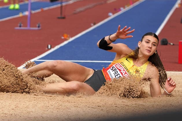 Birmingham , Leichtathletik, Athletics, Track and Field, EAA, Leichtathletik EM Birmingham 2026 European Championships birmingham 2026 , 10.08-17.08.2026, Alexander Stadium Birmingham, Grossbritannien , Heptathlon,Siebenkampf Weitsprung, Long Jump, , Sandrina Sprengel, Deutschland, Germany GER Copyright Gladys Chai von der Laage *** Birmingham, Track and Field, Athletics, EAA, 2026 European Athletics Championships in Birmingham, August 10–17, 2026, Alexander Stadium, Birmingham, United Kingdom, Heptathlon, Long Jump, Sandrina Sprengel, Germany (GER), Copyright Gladys Chai von der Laage