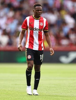 Mamadou Sangare of Brentford Brentford v Eintracht Frankfurt, Pre Season Friendly, Football, Gtech Community Stadium, London, UK - 15 Aug 2026London Gtech Community Stadium United Kingdom EDITORIAL USE ONLY No use with unauthorised audio, video, data, fixture lists, club league logos or live services. Online in-match use limited to 120 images, no video emulation. No use in betting, games or single club league player publications.  Copyright: xMichaelxZemanek Shutterstockx 17070130g
