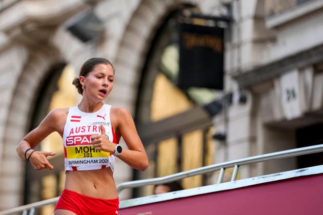 ATHLETICS - European Athletics Championships BIRMINGHAM,ENGLAND,15.AUG.26 - ATHLETICS - European Athletics Championships, walking, half marathon, women. Image shows Theresia Emma Mohr (AUT)  GEPAxpictures xRanjithxKumar
