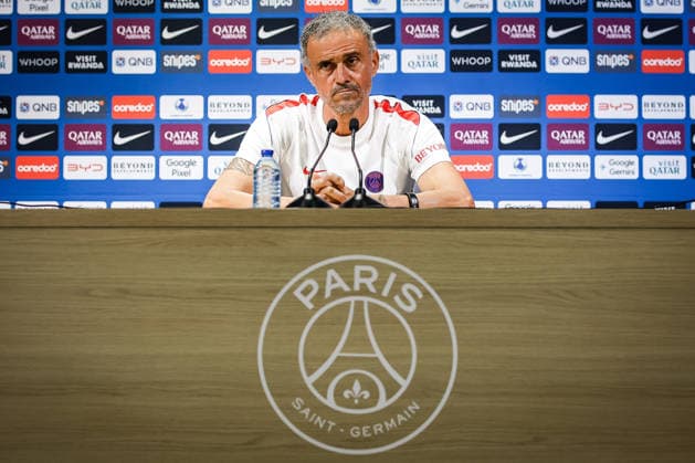 August 15, 2026, Poissy, France, France: Luis ENRIQUE of PSG during a Paris Saint-Germain press conference, PK, Pressekonferenz at Campus PSG on August 15, 2026 in Poissy near Paris, France. Poissy France - ZUMAm308 20260815_zsp_m308_024 Copyright: xMatthieuxMirvillex