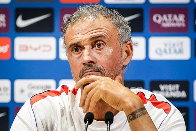 August 15, 2026, Poissy, France, France: Luis ENRIQUE of PSG during a Paris Saint-Germain press conference, PK, Pressekonferenz at Campus PSG on August 15, 2026 in Poissy near Paris, France. Poissy France - ZUMAm308 20260815_zsp_m308_025 Copyright: xMatthieuxMirvillex