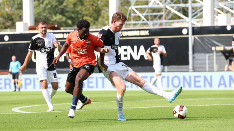 15.08.2026, xrekx, Fussball Testspiel, SV Elversberg - FC Lorient v.l. Florian Le Joncour (SV 07 Elversberg) (DFL DFB REGULATIONS PROHIBIT ANY USE OF PHOTOGRAPHS as IMAGE SEQUENCES and or QUASI-VIDEO) Elversberg *** August 15, 2026, xrekx, Soccer Friendly Match, SV Elversberg vs. FC Lorient, featuring Florian Le Joncour, SV 07 Elversberg. DFL and DFB regulations prohibit any use of photographs as image sequences and or quasi-video. Elversberg
