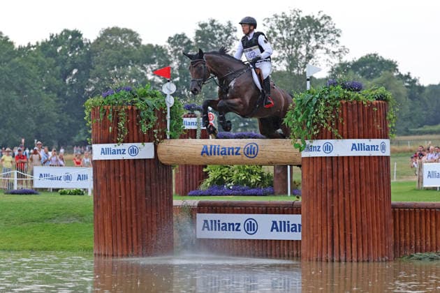 Michael Jung (GER, Deutschland, Germany) mit Pferd fischerChipmunk FRH, Chipmunk FRH, Allianz Versicherung, Wasserhindernis , Vielseitigkeit Dressur, FEI Eventing World Championship, WM, Weltmeisterschaft , DHL-Preis, Einzel Mannschaft, Geländeprüfung, Teilprüfung Gelände, Cross Country , AACHEN - FEI World Championships 2026, Weltfest des Pferdesports, Reitsport Weltmeisterschaft 2026, Aachen 2026, Welcome Home 2026, Aachener Soers, 11. bis 23. August 2026, Reitsport, 15.08.2026, Aachen Aachener Soers Deutschland *** Michael Jung GER, Germany, with his horse fischerChipmunk FRH, Chipmunk FRH, Allianz Insurance, water jump, eventing dressage, FEI Eventing World Championship, DHL Prize, individual and team competitions, cross-country test, cross-country stage, cross-country, AACHEN FEI World Championships 2026, World Festival of Equestrian Sports, 2026 Equestrian World Championships, Aachen 2026, Welcome Home 2026, Aachen Soers, August 11–23, 2026, Equestrian Sports, August 15, 2026, Aachen Soers, Germany