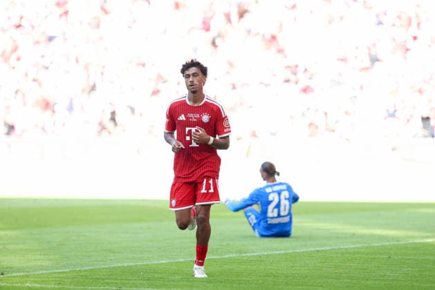 Tor zum 2:1 durch Nathaniel Brown (FC Bayern Muenchen, 11), GER, FC Bayern Muenchen vs. RB Leipzig, Fussball, Telekom Cup, Testspiel, Saison 2026 2027, 15.08.2026, GER, FC Bayern Muenchen vs. RB Leipzig, Fussball, Telekom Cup, Testspiel, Saison 2026 2027, 15.08.2026 Muenchen *** Goal to make it 2–1 by Nathaniel Brown, FC Bayern Munich, 11, GER, FC Bayern Munich vs. RB Leipzig, Soccer, Telekom Cup, Friendly, 2026–2027 Season, August 15, 2026, GER, FC Bayern Munich vs. RB Leipzig, Soccer, Telekom Cup, Friendly, 2026–2027 Season, August 15, 2026, Munich Copyright: xEibner-Pressefoto JennixMaulx EP_JML