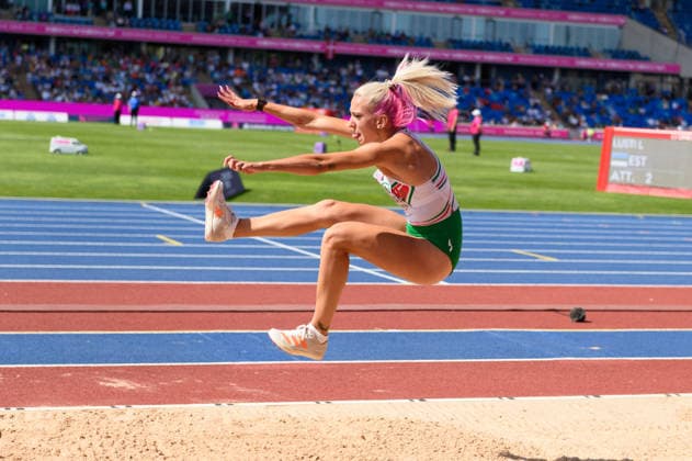 BIRMINGHAM, GREAT BRITAIN - August 15: Petra Banhidi-Farkas (Hungary) during the long jump qualification during the European Athletics Championships 2026 at Alexander Stadium in Birmingham, Great Britain (Photo by Sven Beyrich Sports Press Photo)  Copyright: xSvenxBeyrich SportsxPressxPhotox Sportspressphoto_SPR207038